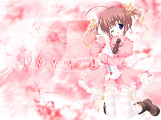 Pink girl gun anime elf - a gun free wallpaper