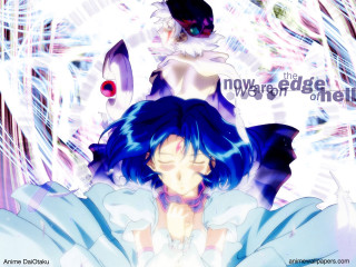 Blue hair white dress angel - blue hair free wallpaper for desktop