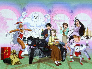 Motorcycle group christmas girls santa - a cake free wallpaper