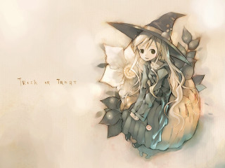 Girl hat dress pumpkin gothic - a hat and a dress free wallpaper