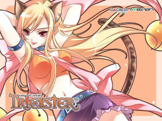 Blonde cat eared tennis girl 2 - a tennis ball free wallpaper
