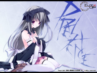 Long haired anime woman umbrella - a white background free wallpaper