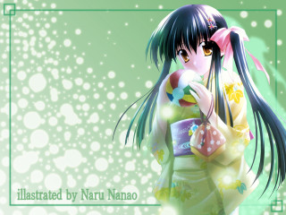 Girl kimono candy cane net - net art free wallpaper