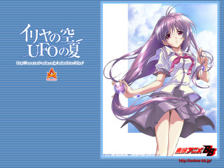 Girl purple dress wand sky - a blue sky background free wallpaper