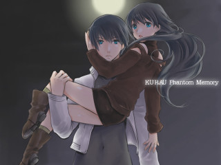 Hugging couple moon night vanitas - a moon in the background free wallpaper