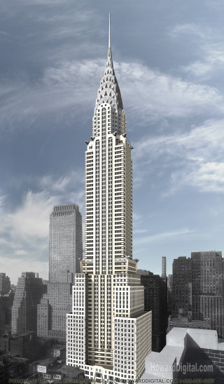 Tall building spire city skyline - modernism free wallpaper
