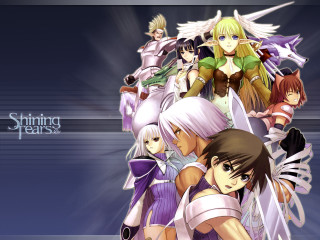 Anime characters shining stars blue - the word free wallpaper
