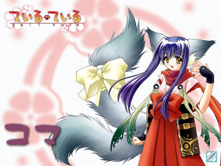 Anime girl purple hair cat 4 - official free wallpaper for desktop