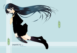 Chizuko yoshida flying neo figurative - long black hair free wallpaper