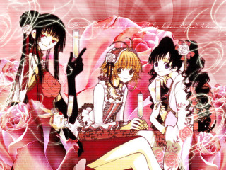 Anime girls bench roses pink - swirl and swirls free wallpaper