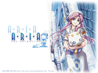 Aria magic anime cat uniform - a white cat free wallpaper
