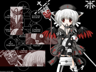 Anime character sword animal ears - cybernetic free wallpaper