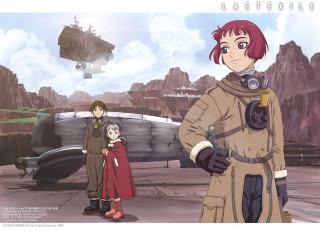 Man woman plane desert ship - a ship in the background free wallpaper
