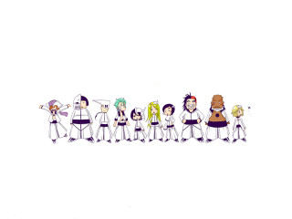 Cartoon characters line cellphone camera - a line free wallpaper