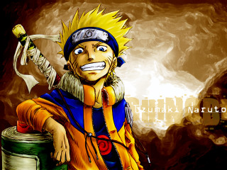 Blonde naruto anime knife paint - a yellow hair free wallpaper