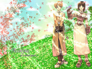 Anime characters flower field autumn - a field of flowers and grass free wallpaper