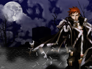Gothic anime moonlit sword bat - outfit free wallpaper