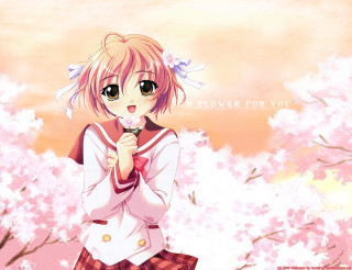 Pink dress girl tree flower - a pink dress free wallpaper