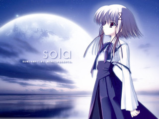 Woman moon night outdoors starry - a long dress free wallpaper