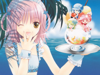 Girl food bowl palm artist - a plate free wallpaper