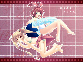 Anime girls bathing suit tiled - suit free wallpaper