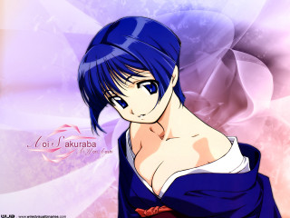 Blue haired woman kimono smile - blue hair free wallpaper