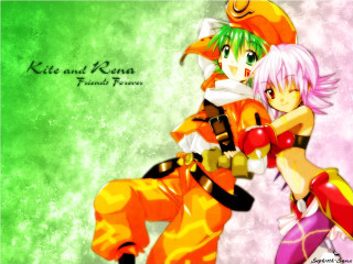 Anime pinkhair orangeoutfit redglove yellowhat - a yellow hat free wallpaper