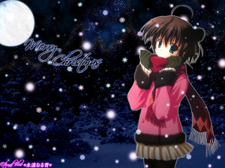 Girl pink coat snow moon - the snow free wallpaper for desktop