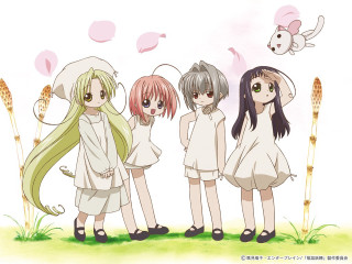 Girls bird rayonism children dress - a group of girls free wallpaper