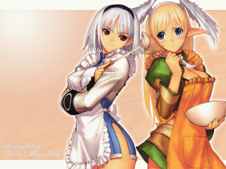 Anime girls white hair blue - white hair free wallpaper for desktop