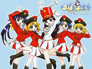 Girls uniform posing arm in - a picture together free wallpaper