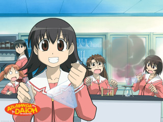 Girl pink uniform group glasses - official free wallpaper for desktop