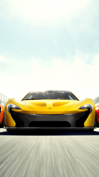 Yellow sports car bridge water - andrew law free wallpaper