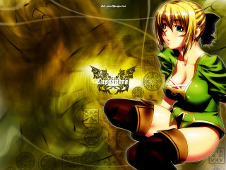 Girl green shirt brown boots - gothic free wallpaper