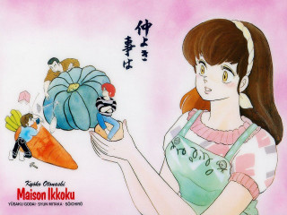 Woman carrot doll japanese character - sōsaku hanga free wallpaper
