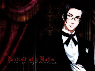 Man tuxedo bowtie curtain hands - a curtain free wallpaper
