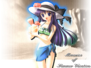 Summer vacation girl hat drink - summer free wallpaper for desktop