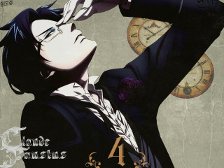 Woman black suit glasses clock - the wall free wallpaper for desktop