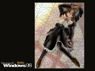 Gothic girl black dress boot - cel free wallpaper