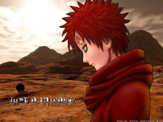 Red hair cartoon character desert - a red cape free wallpaper