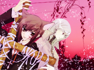 Girl sword pink sky snow - a pink sky free wallpaper