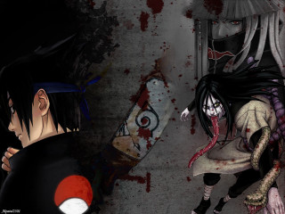 Anime blooded couple uchiha sasuke - bloody free wallpaper