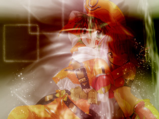 Anime girl hat red outfit - outfit free wallpaper