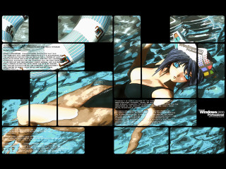 Woman bikini pool man ghost - a pool of water free wallpaper for desktop