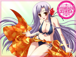 Woman bikini fish tail flower - official art free wallpaper for desktop