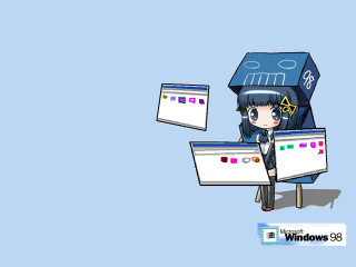 Aoki reika windows95 star box - head free wallpaper