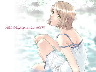 Alice prin white dress water - water free wallpaper