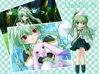 Green dress girl bunny animal - a character portrait free wallpaper