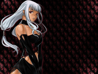 White haired woman black dress 5 - white hair free wallpaper