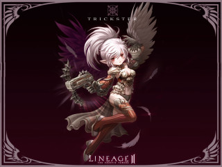 White haired girl wings gun - white hair free wallpaper